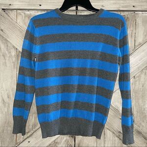 Cherokee Striped Sweater Blue Grey